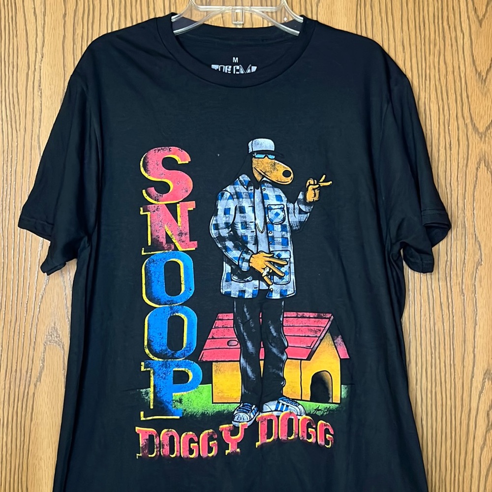 BLACK JOE COOL SNOOP DOG GRAPHIC DESIGN TEE SHIRT
